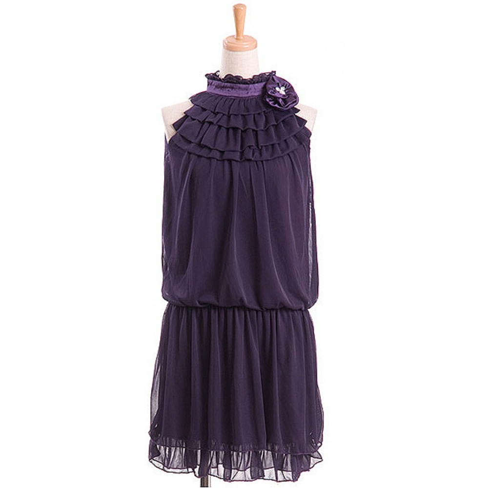 Cute retro party cocktail dress purple